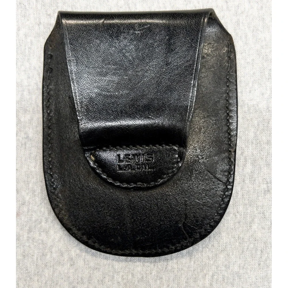 Lewis Basket Weave Utility Belt Cuff Holder And Key Chain Holster Black‎ Leather